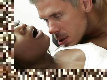 Pure love and passion between black diva ana foxxx and her white admirer