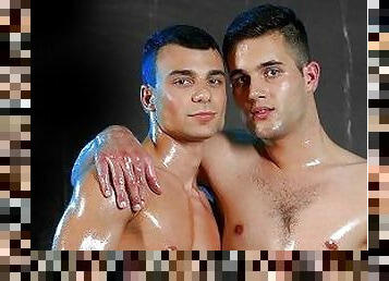 STAXUS :: Young and muscular guys fight and enjoy themselves full of oil HD
