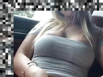 Horny teen squirts in car fans only