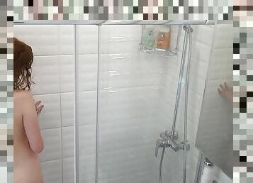 Capturing my girlfriend on film stripping and showering in