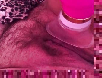 Horny girl using a sex toy