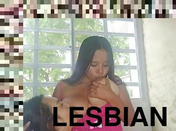 ציצי-גדול, פטמות, לסבית-lesbian, חלב, שתייה, מניקים, מציצה-sucking