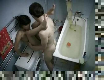 Voyeur teen slammed in bathroom