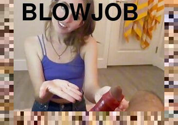 Fruit Roll-Up Blowjob With Silly Stepsis