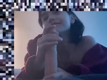 petite stoner gf strips + sucks ur cock