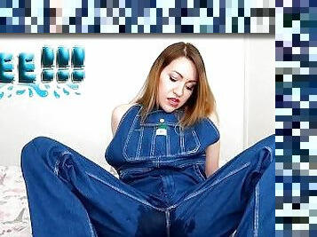 Mila Pees in Denim Overalls (FETISH / KINK)