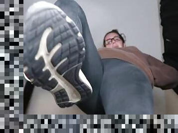 Giantess degrading with feet and Vore