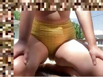 Pissing In My Cute Yellow Bikini