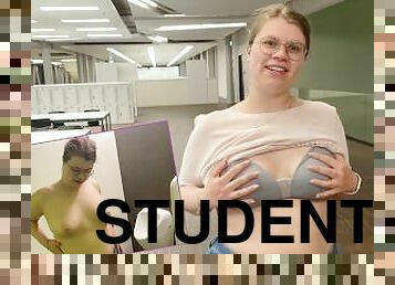 Mollige Bubble Butt Studentin an der Uni auf Mnnertoilette gefickt und geschwngert!!
