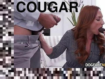 Hot Redheaded Cougar Sophia Locke Gets Two Big Cocks