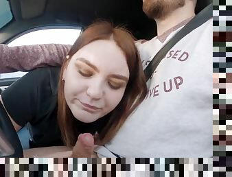 Spontaneous blowjob while driving