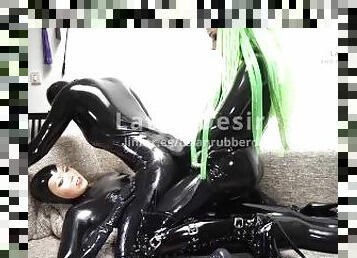 Double penetration! Femdom Mistresses Double Anal Sub male Strap on