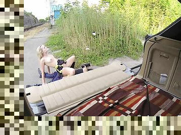 Driver Bangs Blonde Pov In Public Place