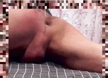 femboy hand fucks himself in anal