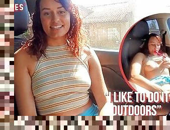 Ersties -Serina Gets Off in Her Car on a Public Street