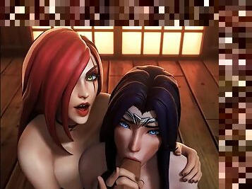 3D Compilation: KDA Ahri Evelynn Irelia Miss Fortune Uncensored Hentai League of Legends