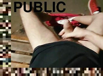 Risky PUBLIC park jerk off