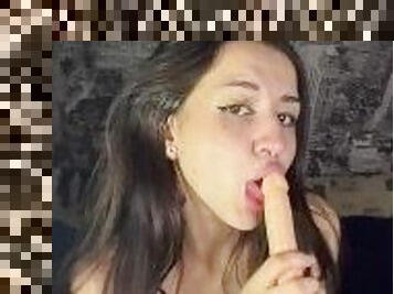 gammel, skinny, blowjob, tenåring, deepthroat, skitten, 18år, søt, dildo, frekk