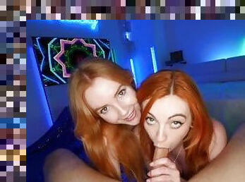 Big Titty Redheads Lola Rose & Scarlett Jones Fuck Mr Lucky POV