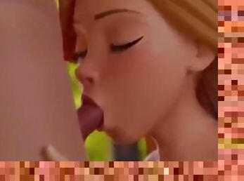 Rapunzel Deepthroat Blowjob 3D Hentai