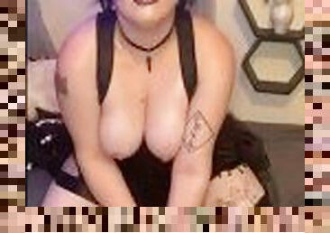 Slutty Faun Girl Adama Daat’s Big Titties Bounce as She Stuffs Herself with Monster Cock