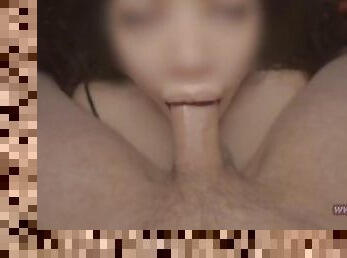 Neighbor, cum on my face, I want to swallow your semen. It even smells good! Blurred version.