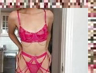 Showing my new shein sext lingerie pink
