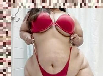 Mexican bbw in red