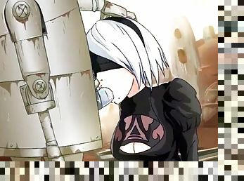 Nier automata 2b near automat-uh derpixon