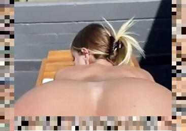 HOT BLONDE SEX IN THE STREET FANS ONLY