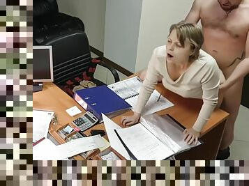 Hot Blonde Secretary Fucked By Boss In Office - Hot Milf