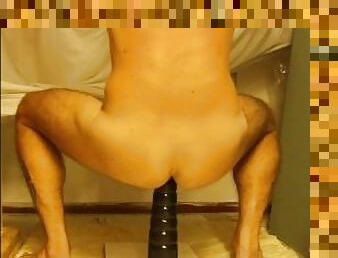 big black super size dildo al the way inside!