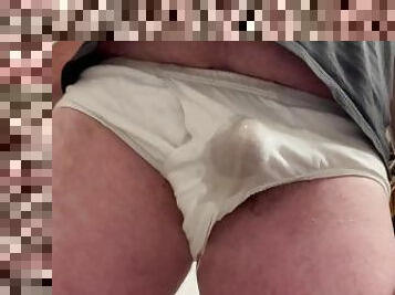 Daddy pissing his underwear because he wants to, no desperation