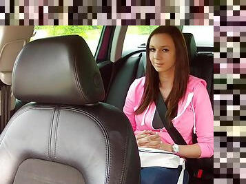 Adorable Hottie Loves The Taste Of Taxi Driver's Cock - redhead screwed in car Natalie Hola