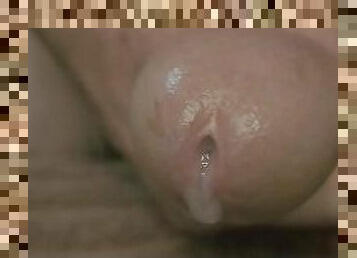 Clear Fleshlite and masterbation with close up cum.