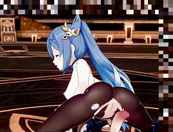 4K Keking Sex - Aline EN - Blue Hair Color Edit Smixix