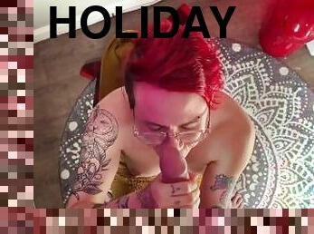 Happy Holidays Blowjob and Facial