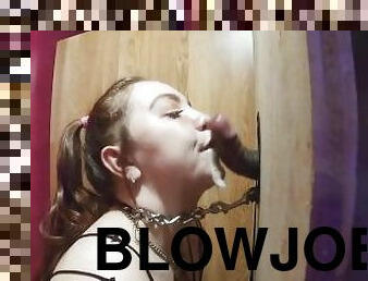 amatør, blowjob, deepthroat, svelging, ludder, gloryhole, høyskole, cum, våt