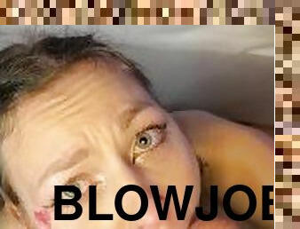 Happy blowjob and deep throat